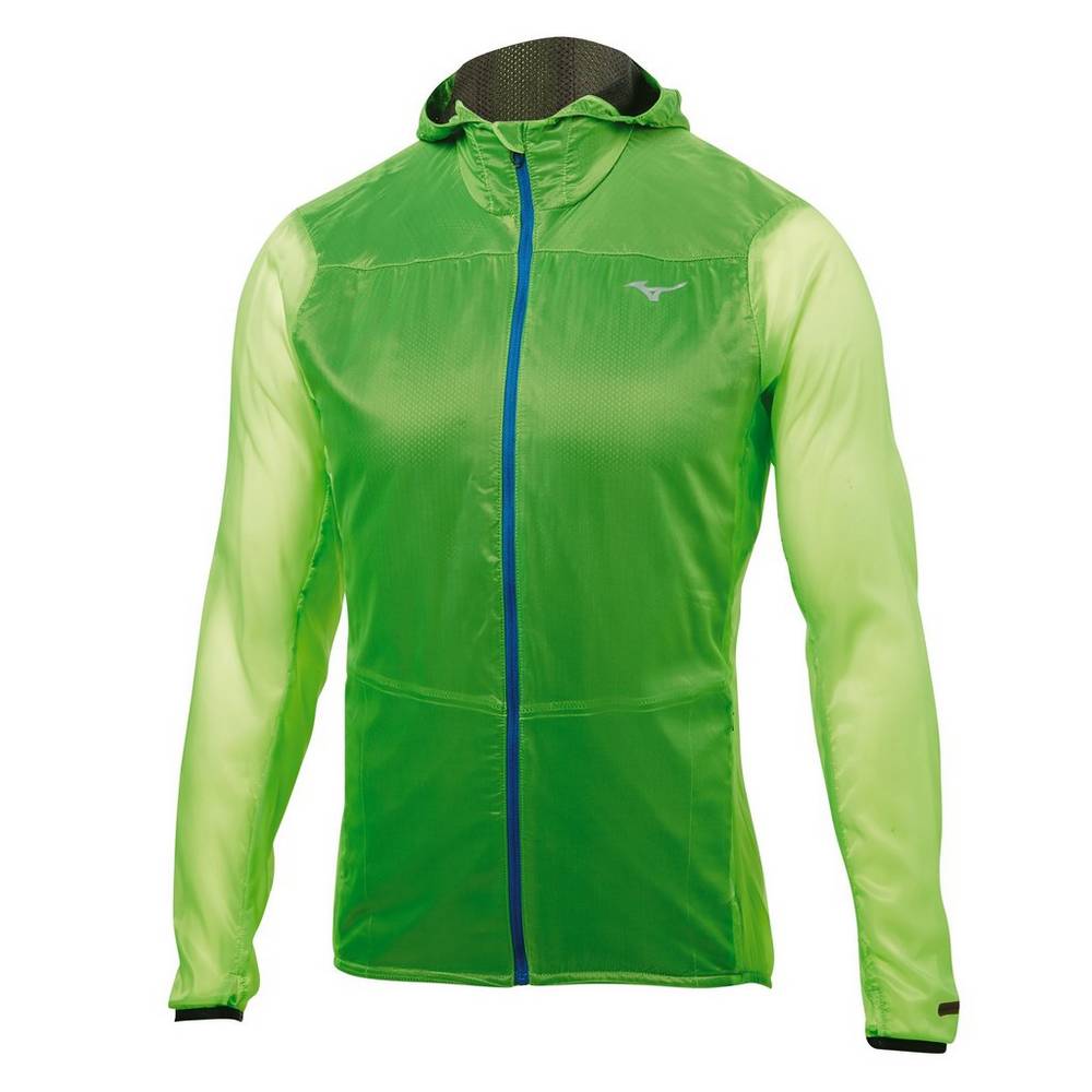 Chaqueta Mizuno Breath Thermo Hoody Hombre Verde Outlet VKCM-09175